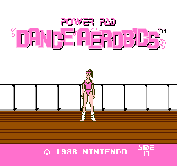 Dance Aerobics title screen for NES